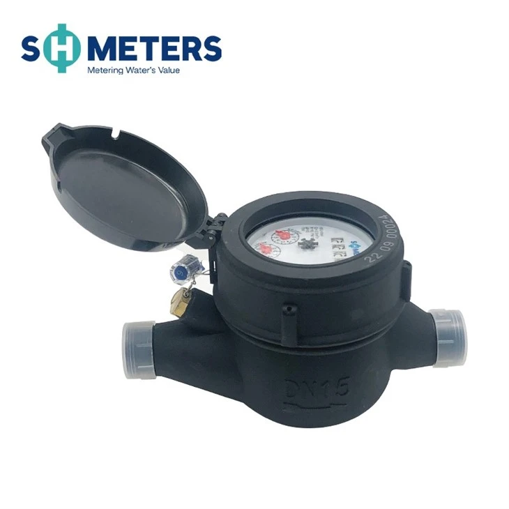 Plastic Body Multi Jet Water Meter For Residential